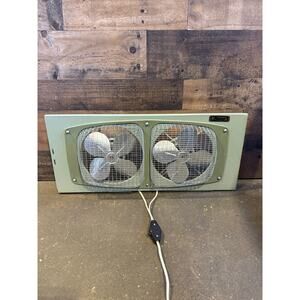 Vtg Marvin Dual Twin Window Exhaust Fan Model 3 Speed - Tested WORKS